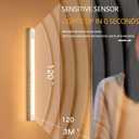 4 PCS 11.8in Punch-Free Smart Sensor Magnetic Rechargeable Led Lights, Motion Sensor Light Indoor, USB C Rechargeable Closet Under Counter Lighting for Kitchen Cupboard Wardrobe