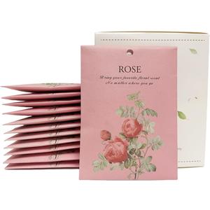 Rose Scented Sachet Bags - 12 Pack Home & Car Freshener, Odor Eliminator for Closets, Rooms, Drawers, Wardrobes, Toilets, Long - Lasting 360 - Day Fragrance