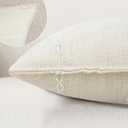 Pyonic Farmhouse Decorative Throw Pillow Covers 18x18 Set of 2, Beige Linen Cushion Covers for Couch Sofa Bed Home Decor