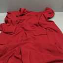 Allegra K Women's Bodycon Dresses Round Neck Long Sleeve Casual Work Outfits Peplum Sheath Dress (Large, Red)