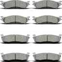 D702 D879 8pcs Front Rear Ceramic Brake Pads Sets Fit For 1997-2002 For Ford Expedition,1999-2003 For F-150,2004 For F-150 Heritage,1997-1999 For F-250,1998-2002 For Lincoln Navigator