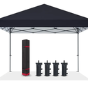 COOSHADE Durable Easy Pop Up Canopy Tent 12x12Ft(Black)