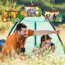 KOYILTD 24 Sets Camping DIY Crafts Camping Themed Party Decorations Wooden Picture Frames for Crafts Christmas Hanging Ornaments Travel Adventure Gifts for Home Party Activities (Camera)