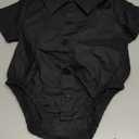 SOBOWO Infant Baby Boy Formal Dress Shirt Bodysuit Long Sleeve Button Up One-Piece Collar Romper Jumpsuit Wedding Party 0-3M