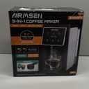 AIRMSEN Grind & Brew Coffee Maker with Built-in Grinder (2026 Model) - Single-Serve, Compatible with K-Cup Pods & Ground, 1000W Fast 6-14oz Brewer, Descaling Alert, Touchscreen & 50oz Removable Tank