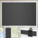 Blankendon Cellular Shades No Tools No Drill Custom 39" W(27"-39") x 64" H Honeycomb Blinds Blackout for Window Easy Cutting Telescopic Track Cellular Blind Black White