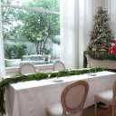 6 Ft Extra Full Christmas Garland Delux Real Touch Norfolk Pine Garland Christmas Decorations Lush Realistic Greenery Garlands for Mantle, Table, Stair, Railing, Fireplace Indoor Outdoor Holiday Decor