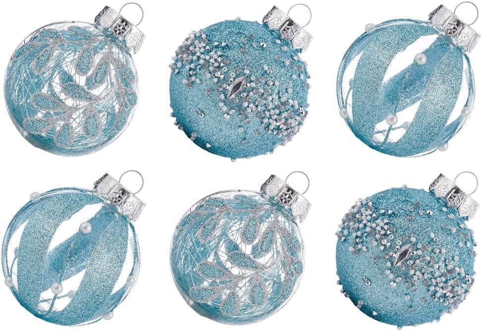 XmasExp Christmas Ball Ornaments Set 12ct Large Shatterproof Pastic Christmas Tree Decorations Hanging Ornaments for Xmas 70mm/2.76",Babyblue XmasExp Christmas Ball Ornaments Set 12ct Large Shatterproof Pastic Christmas Tree Decorations Hanging Ornaments for Xmas 70mm/2.76",Babyblue
