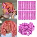 20pcs Women's Perm Rods Set for Natural Hair: 2 Sizes Cold Wave Hair Rollers for Curling and Styling All Hair Lengths - DIY Hairdressing Tools (Purple) (1 Count (Pack of 20))