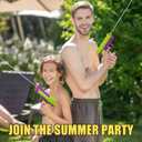 2 Packs Water Gun for Kids Squirt Guns Water Blaster Soaker Toys Water Pistol Toys for Boys Girls Toddlers, Outdoor Beach Swimming Pool Game Summer Party Favor (Purple and Green)