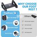 Under Desk Foot Rest, Ergonomic Foot Rest for Under Desk at Work, Gaming Foot Stool with 6 Adjustable Heights, Manual Foot Massage Rollers, Home & Office Use, Gift