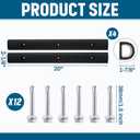 Yaocom 4 Pcs 2090616-2 20 Inch Universal Rubber Bumper Strip Durable D Shaped Rubber Bumpers Extruded Guard Protector Dock Bumpers with Installation Accessories for Truck Equipment and Delivery Bays