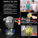 Stainless Steel Vegetable Squeezer, Upgrade Non-Slip Red Silicone Handle,Filling Pancakes,etc. (Upgrade 40oz)