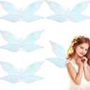 Cindeer 4 Pcs Adult Fairy Wings Kids Cosplay Party Sheer Butterfly Fairy Costume Princess Wings for Women