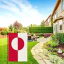 3 x Greenland Burlap Garden Flag,Double Sided 12X18 Inch, Flag Only, for Yard Garden Outdoor Home Decor (Flagpole Not Included)