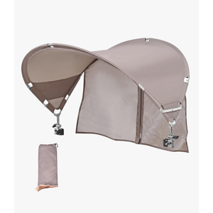 XL Universal Chair Canopy Umbrella, UPF 50+ Foldable Sun Shade Attachment with Adjustable Clamp for Beach, Camping, Sports, Outdoor, Lawn, Tanning, Zero Gravity Chairs, Wagon, Wheelchair, Patented