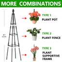 AlisisFores 4 Ft Tower Obelisk Trellis for Potted Climbing Plants, Garden Trellis Rustproof Plastic Coated Metal Plant Support for Vegetables, Vines and Rose Bushes