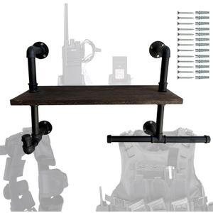 Heavy-Duty Tactical Gear Rack Wall Mount Hanger & Hook for Police,Motorcycle,Cycling,Football Suit(1 Set)