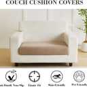 Sofa Covers Couch Covers for Sofa Pet Friendly Couch Cushion Covers Universal Sofa Covers Washable Stretch Slipcovers for Sectional Sofa (Light Coffee,Extra Large Single Seat Cover)