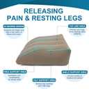 Inflatable Leg Elevation Pillow, Wedge Pillow for Sleeping, Portable Wedge Pillow, Improve Circulataion and Reduce Swelling, for Sleeping, Recovery, Pregnant (Camel)