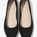 Shupua Flats for Women Round Toe Flat Shoes Dressy Black Ballet Flats Comfortable Womens Dress Shoes Ballerina Flats for Work, Size: 7
