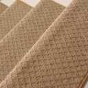 Oak Valley Designs Rounded Bullnose Carpet Stair Treads, Anti Slip Indoor Stair Mats for Wooden Stairs - Style: Bayside Charm, Wood Grain 27" W X 9.75" D (Set of 4)