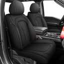 for Ford 2025 2026 F150 Seat Covers 2009-2025 F250 F350 F450 2017-2026 | Premium Handmade Leather Seat Protectors with Durable and Faux Leather(Full Set,Black)
