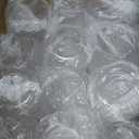 BESTSTAR 36 Pcs 12 oz Plastic Clear Ribbed Glasses, Origami Ripple Disposable Champagne Glasses Elegant Whiskey Glasses Ideal for Weddings, Bars, Christmas, Halloween, Pool Party, Daily Use