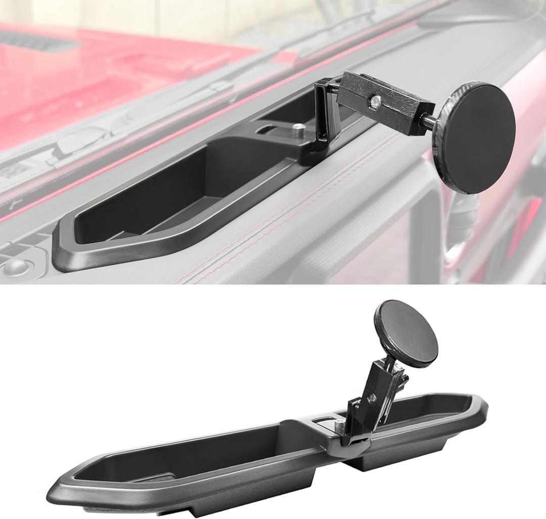 Dashboard Phone Holder Compatible with 2018-2023 Jeep Wrangler JL JLU&Gladiator JT Center Console Organizer Dashboard Phone Multi-Mount Kit for Wrangler 4X4 Accessories(JL/JT 4X4 2018-2023)