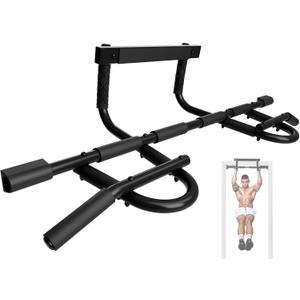 Yes4All Heavy Duty Wall Mounted Pull Up Bar, Over Door Pull Up Bar for Doorway, Multi Grip Chin Up Bar, Sturdy Strength Training Bars & Durable Gym Bar for Home Exercise