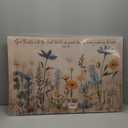 IOZNGN Christian Floral Scripture Canvas Wall Art (Floral Scripture, 24x36in)