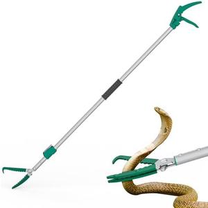 GYORGKSHI 78" Extendable Snake Grabber Reptile Tongs Rattle Snake Catcher Wide Jaw Handling Tool with Lock and Comfortable Grip