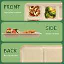 WELLIFE 100% Compostable 5 Compartment Paper Plates, 100 Pack Disposable School Lunch Trays Divided Plates for Adult Youth, 12.5 * 8.6 inch Heavy Duty Eco-Friendly Bagasse Plate for Buffet and Party
