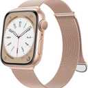 MARGE PLUS Compatible with Apple Watch Band 38mm 40mm 41mm 42mm 44mm 45mm 46mm 49mm Women Men, Stainless Steel Mesh Loop Magnetic Clasp Replacement for iWatch Series 11 10 9 8 7 6 5 4 SE3 SE2 Ultra 3 (A-Champagne Gold)