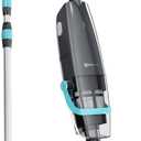 Cordless Handheld Pool Vacuum for Above Ground Pool,22 Gal/Min Suction, 60 Min Runtime, Dual-Phase Cleaning System, Obsidian