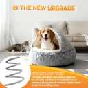 Calming Dog Bed Fluffy Plush Pet Bed Under 20 PoundLarge Cave Bed Washable Non-Slip Cat Nest Pod WindproofCozy Indoor Cave for Kitten Dog Non-Slip Bottom (M-25.6in)