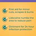 Neosporin + Lidocaine First Aid Triple Antibiotic Ointment, Fast-Acting, Maximum Strength Topical Pain Relief, 24-Hour Infection Protection that Numbs Away the Pain for Minor Wound Care, 1 oz