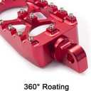 Hopider CNC Wide Foot Pegs 360 Roating MX Chopper Bobber Style for harley Dyna Sportster Fatboy Iron 883,Red