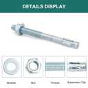 3/4" x 8-1/2" Concrete Anchors (10 Pack) 3/4 inch Wedge Anchors Bolts Zinc Plated
