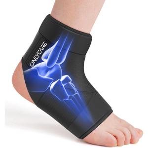 ONLYCARE Ankle Ice Pack Wrap for Swelling, Upgraded Gel Ice Pack Reusable, Hot Cold Therapy, Cold Pack for Sprained Ankle Injuries, Achilles Tendonitis, Plantar Fasciitis