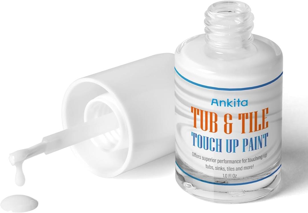 Specialty Tub and Tile Paint, White Tub Paint for Bathtub, Quick-Dry Porcelain paint for Scratches & Chips on Porcelain, Acrylic, Enamel, Cast Iron, Bathtub, Tiles, Sinks and Toilets(Matte White)