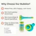 Innobaby Spike Bubble Blower with Mess Free Botanical Bubbles and Dipping Tray - Magic Wand Blows Oodles of Bubbles Without The Mess - Recommended for Speech, Visual & Motor Development - Color: Aqua