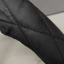 Heated Steering Wheel Cover - WARMITORY Luxury Steering Wheel Heater, 12V Quick Hand Warmer, 14.5-15 inches Outer Diameter for Standard-Size Car Steering Wheels, Black (Leatheret PU) (Deep Black)