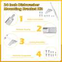W10426979 24" Dishwasher Mounting Bracket Kit Fit for Whirlpool, KitchenAid and Maytag 24 Inch Wide Dishwasher for Granite and Quartz Countertops (W10426979 (24") for Standard)