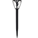 MIMMIC 2 Pack Outdoor Solar Pathway Lights, Solar Powered Garden Decorative Lights, Auto On/Off Waterproof Landscape Lighting for Lawn Patio Yard Walkway Deck Driveway (Black, White Light) Luxury.