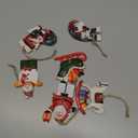 Lulu Home Christmas Tree Ornaments, Xmas Hanging Plush Decorations, 6 PCS