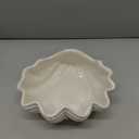 DDR Clam Shell Shaped White Serving Bowl 7 Inches Ceramic