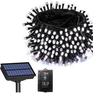 Solar String Lights for Outside, 200 LED 66FT 8 Modes, Waterproof Outdoor Fairy Lights for Garden Patio Party Tree Christmas Decorations