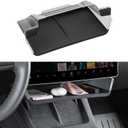 HUZ Tesla Model Y Accessories 2020–2024 & Model 3 Accessories 2017–2023 Under Screen Storage Organizer Tray – Center Console Interior Storage Box (Classic Model, Not for Highland or Juniper)