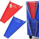 2-Pack Magnetic Wrench Organizer, 32-Slot Premium Wrench Rack Holder Tool Trays for Toolboxes Drawer Storage, SAE (1/4" - 1-1/16") & Metric (6mm - 24mm)